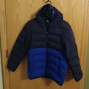 Excellent Condition Under Armour Boys' Hooded Insulated Puffer Jacket (Youth L)